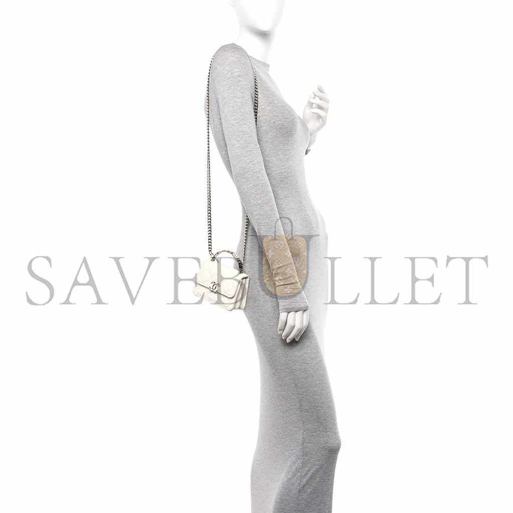 Ch*el caviar quilted pick me up clutch with chain (13*9.5*6cm)